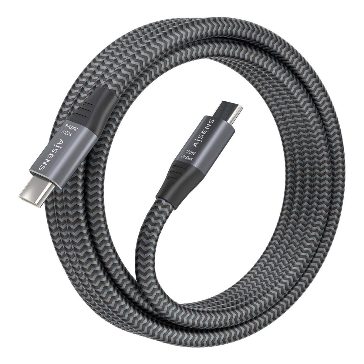 USB-C till USB-C Kabel Aisens A107-0875 3 m Grå
